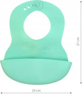 BabyOno 835/03 ŚLINIAK KIESZONKA REGULOWANE ZAPIĘCIE MIĘTOWY 8