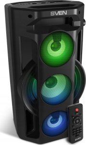 Głośnik Sven PS-680 czarny, power output 2x32.5W (RMS), TWS, Bluetooth, FM, USB, Micro SD, LED-display, RC, lithium battery, SV-020187 2