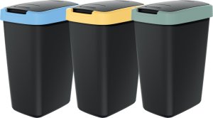Kosz na śmieci Prosperplast 3x Kosz na śmieci 12l COMPACTA Zestaw do sortowania 2