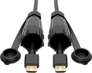 Kabel Eaton EATON TRIPPLITE High-Speed HDMI Cable M/M - 4K 60Hz HDR Industrial IP68 Hooded Connectors Black 10ft. 3,05m 1