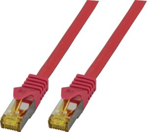 EFB EFB Patchkabel Cat6a S/FTP LSZH mit Cat7 Rohkabel 1,5m ROT 10 Gigabit Ethernet 600MHz 4x2xAWG26/7 Flammwidrig Raucharm 1