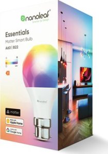 Nanoleaf Essentials Smart A60 żarówka B22 Matter 9W 806Lm RGBCW 2700-6500K | B22 | 8,5 W | RGBCW | Bluetooth, włókna 4