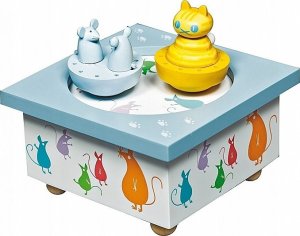 Trousselier Trousselier Music Box Dancing Cat & Mouse 1