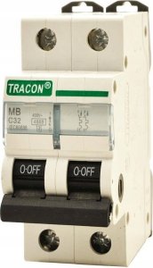 Tracon Electric Wyłącznik nadprądowy 4,5kA 10A 2P C MB-2C-10 Tracon 1