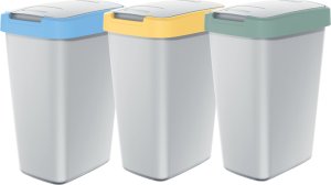 Kosz na śmieci Prosperplast 3x Kosz na śmieci 12l COMPACTA Zestaw do sortowania 2