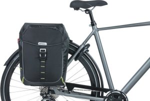 Basil Sakwa turystyczna podwójna BASIL MILES DOUBLE PANNIER BAG 32L MIK System (ready to go), 100% wodoodporna black lime (NEW 2024) 5