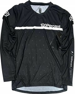 100% Koszulka męska 100% AIRMATIC Jersey długi rękaw Black/White roz. M (NEW 2023) 1