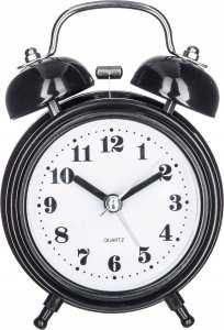 Atmosphera Cichy zegar stołowy do sypialni, budzik z mechanizmem QUARTZ, kolor czarny 2