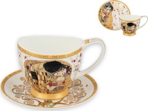 Carmani Filiżanka espresso Vanessa - G. Klimt, Pocałunek, białe tło (CARMANI) 1