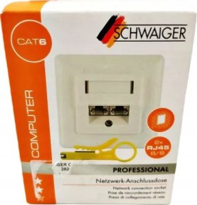 Schwaiger Schwaiger TDU2628532 gniazdko elektryczne RJ-45 Biały 1