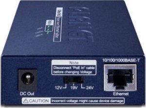 Adapter powerline Planet PLANET POE-172S rozgałęziacz sieciowy Czarny Obsługa PoE 4