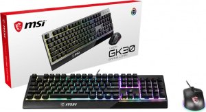 Klawiatura + mysz MSI MSI S11-04DE601-CLA klawiatura Dołączona myszka Gaming USB QWERTZ Niemiecki Czarny 1