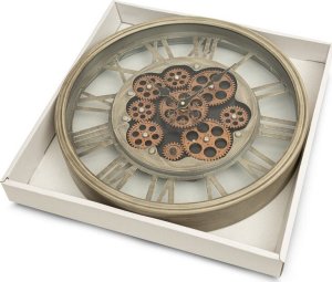 Eurofirany Zegar ścienny cyfry rzymskie 37X7X37 popielaty 2