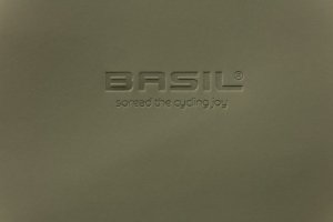 Basil Sakwa podwójna BASIL SOHO DOUBLE PANNIER BAG NORDLICHT MIK, MIK System (ready to go) 41L, 100% wodoodporna moss green oświetlenie Nordlicht Technology 8