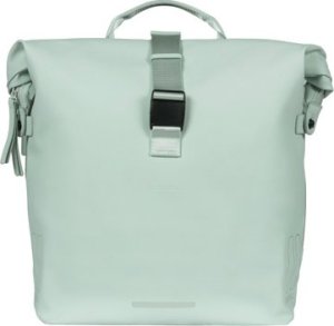 Basil Sakwa podwójna BASIL SOHO DOUBLE PANNIER BAG NORDLICHT MIK, MIK System (ready to go) 41L 100% wodoodporna pastel green oświetlenie Nordlicht Technolog 3