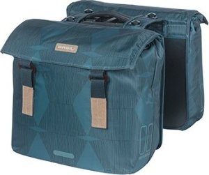 Basil Torba na bagażnik BASIL ELEGANCE DOUBLE PANNIER BAG MIK 40-49L, MIK System (ready to go) wodoodporna estate blue (NEW 2024) 1