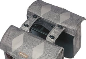 Basil Torba na bagażnik ELEGANCE DOUBLE PANNIER BAG MIK 40-49L, MIK System (ready to go) wodoodporna chateau taupe 3