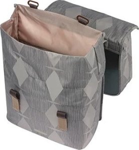 Basil Torba na bagażnik ELEGANCE DOUBLE PANNIER BAG MIK 40-49L, MIK System (ready to go) wodoodporna chateau taupe 4