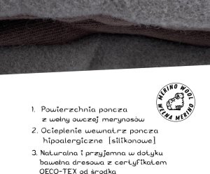 FiGa Ponczo samochodowe FiGa MERINO Wełna Brąz ROYAL M (Wiek 2,5-8 lat) 4