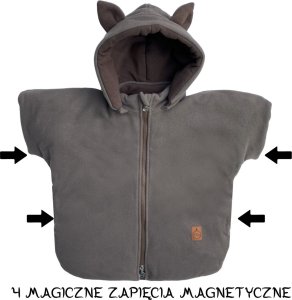FiGa Ponczo samochodowe FiGa MERINO Wełna Brąz ROYAL S (Wiek 0-4 lat) 3
