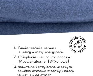 FiGa Ponczo samochodowe FiGa MERINO Wełna Szary ROYAL M (Wiek 2,5-8 lat) 6