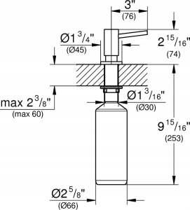 Grohe Grohe dozownik 500ml Cosmopolitan, cool sunrise 40535GL0 2