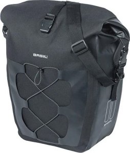 Basil Sakwa pojedyncza BASIL NAVIGATOR WATERPROOF SINGLE PANNIER BAG L 25-31 L, Hook On System, wodoodporna, black (NEW 2024) 1