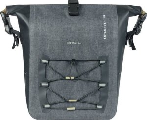 Basil Sakwa pojedyncza BASIL NAVIGATOR STORM SINGLE PANNIER BAG M 12-15 L, Hook On System, wodoodporna, grey black (NEW 2024) 2