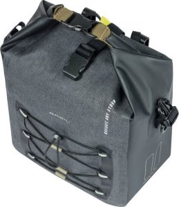 Basil Sakwa pojedyncza BASIL NAVIGATOR STORM SINGLE PANNIER BAG M 12-15 L, Hook On System, wodoodporna, grey black (NEW 2024) 4
