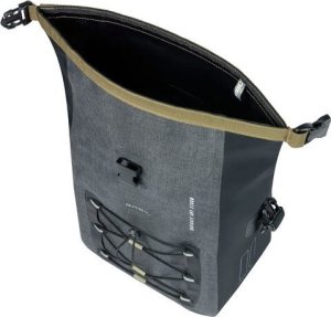 Basil Sakwa pojedyncza BASIL NAVIGATOR STORM SINGLE PANNIER BAG M 12-15 L, Hook On System, wodoodporna, grey black (NEW 2024) 5