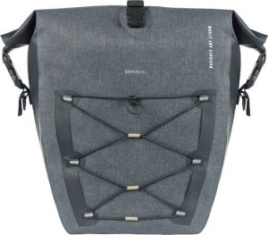 Basil Sakwa pojedyncza NAVIGATOR STORM SINGLE PANNIER BAG L 25-31 L, Hook On System, wodoodporna, grey black (NEW 2024) 2