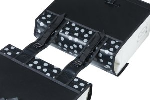 Basil Sakwa miejska podwójna BASIL URBAN LOAD DOUBLE PANNIER BAG 48-53L, Universal Bridge System, 100% wodoodporna, black reflective/black (NEW 2024) 4