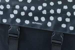 Basil Sakwa miejska podwójna BASIL URBAN LOAD DOUBLE PANNIER BAG 48-53L, Universal Bridge System, 100% wodoodporna, black reflective/black (NEW 2024) 6