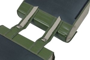 Basil Sakwa miejska podwójna BASIL URBAN LOAD DOUBLE PANNIER BAG 48-53L, Universal Bridge System, 100% wodoodporna, moss green/sand (NEW 2024) 4