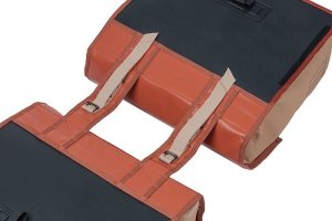 Basil Sakwa miejska podwójna BASIL URBAN LOAD DOUBLE PANNIER BAG 48-53L, Universal Bridge System, 100% wodoodporna, terra red/rose (NEW 2024) 4