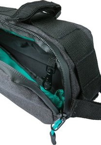 Basil Torebka podsiodłowa BASIL DISCOVERY 365D FRAME BAG M 1.8L, mocowanie na paski, wodoodporna black melee (NEW 2024) 4