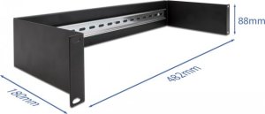 Delock DeLOCK 66884 organizator na kable Stojak Szyna kablowa Czarny 1 szt. 2