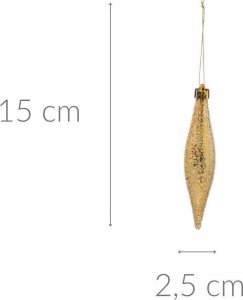 Atmosphera Bombki sople z tworzywa sztucznego, 3 szt. 3