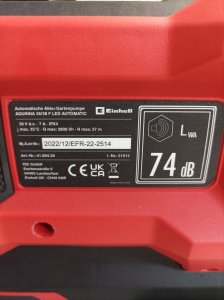 Einhell POMPA OGRODOWA AKU AQUINNA 36/38F LED AUTOMATIC 4180420 6