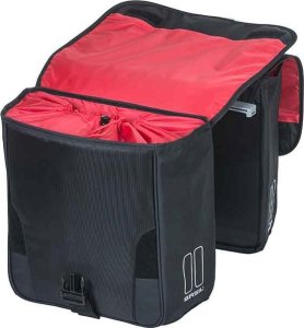 Basil Sakwa miejska podwójna BASIL SPORT DESIGN DOUBLE PANNIER BAG MIK 32L, MIK System (ready to go), czarna (NEW 2024) 4