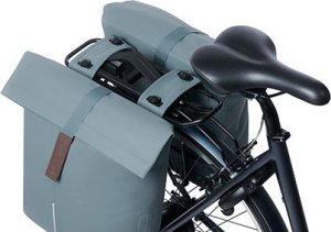 Basil Sakwa miejska podwójna BASIL CITY DOUBLE PANNIER BAG MIK 28-32L, MIK System (ready to go), graphite blue (NEW 2024) 6