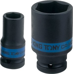 King Tony NASADKA KRÓTKA UDAROWA CIENKOŚCIENNA 1/2" 14mm x 52mm, 6-kąt King Tony 1