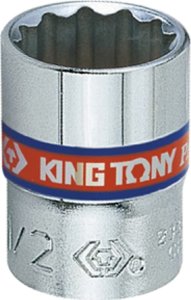 King Tony NASADKA KRÓTKA 1/4" 7/16" x 24mm, 12-kąt. Cr-V King Tony 1