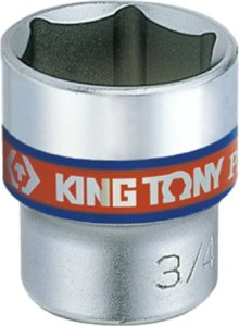 King Tony NASADKA KRÓTKA 3/8" CALOWA 9/16" x 29mm 6-kąt. Cr-v King Tony 1