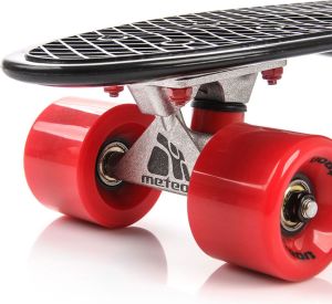 Deskorolka Meteor PLASTIKOWA black/red/silver 2