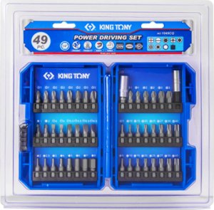 King Tony ZESTAW BITÓW 1/4" 49cz. Z UCHWYTEM 2141 + 750-50A, PŁASKIE, PH, PZ, HEX, TORX Z OTWOREM, KWADRAT King Tony 1