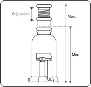 King Tony PODNOŚNIK HYDRAULICZNY SŁUPKOWY 2T, ZAKRES 175 - 339mm King Tony 2