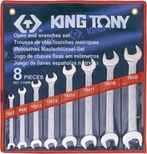 King Tony ZESTAW KLUCZY PŁASKICH 8cz. 6 - 22mm, ETUI King Tony 1