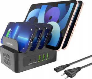 Ładowarka T-Phox ŁAD SIEC T-PHOX POWERHUB DUAL PORT 100W 2xUSB-C/3xUSB STACJA DOKUJĄCA BLACK 1