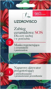 Uzdrovisco Zabieg Ceramidowe SOS maska regenerująca z ceramidami i pantenolem z aktywatorem 8ml 1